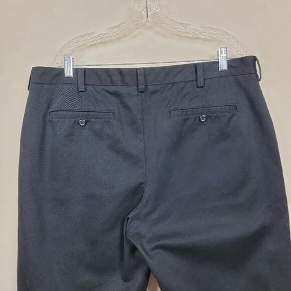 Van Heusen Mens Pants Black Size 38x34 Classic Cotton Dress Work Trousers - Picture 7 of 11